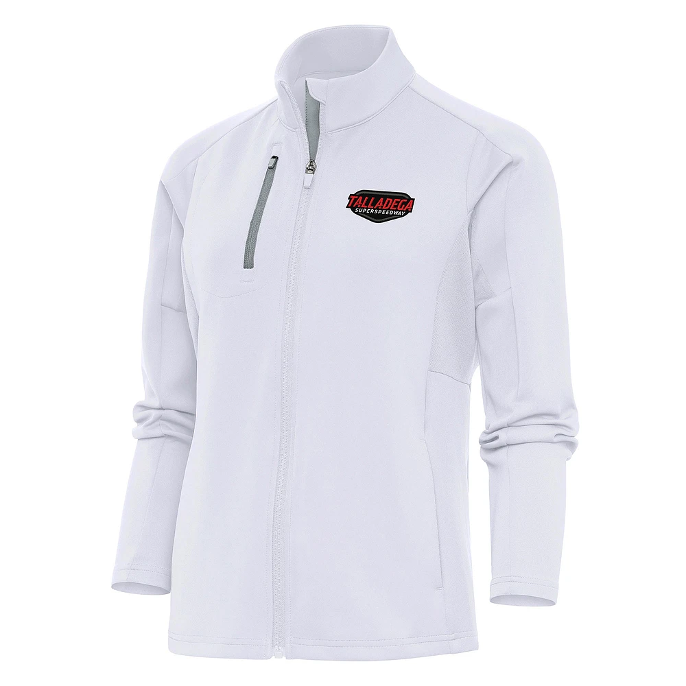Women's Antigua White Talladega Superspeedway Generation Full-Zip Jacket