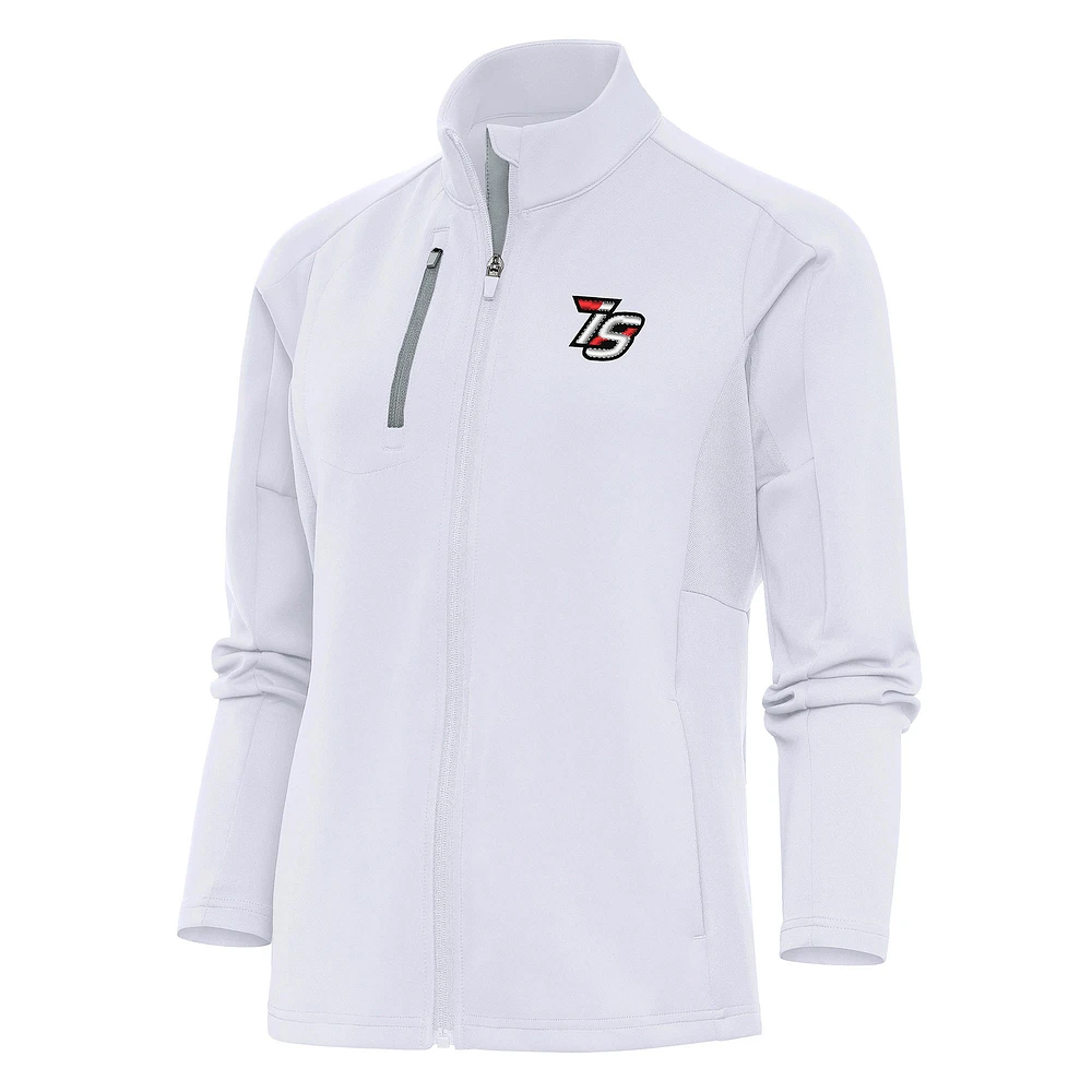 Women's Antigua White Iowa Speedway Generation Full-Zip Jacket