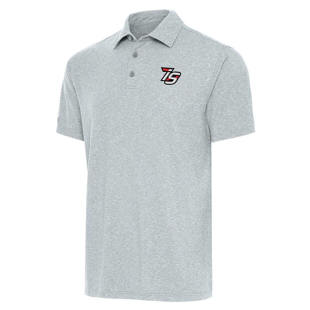 Men's Antigua Heather Gray Iowa Speedway Par 3 Polo