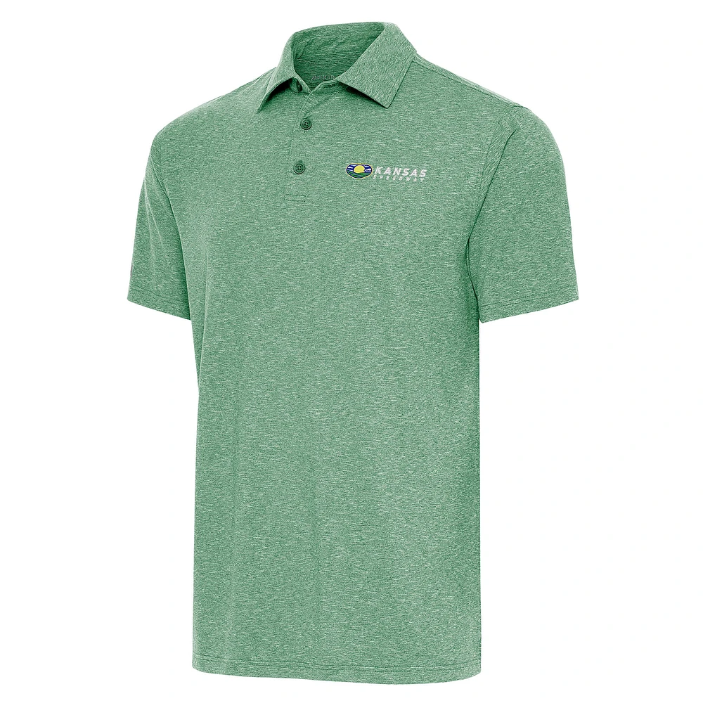 Men's Antigua Hunter Green Kansas Speedway Par 3 Polo