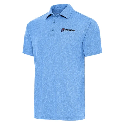 Men's Antigua Heather Powder Blue Richmond Raceway Par 3 Polo