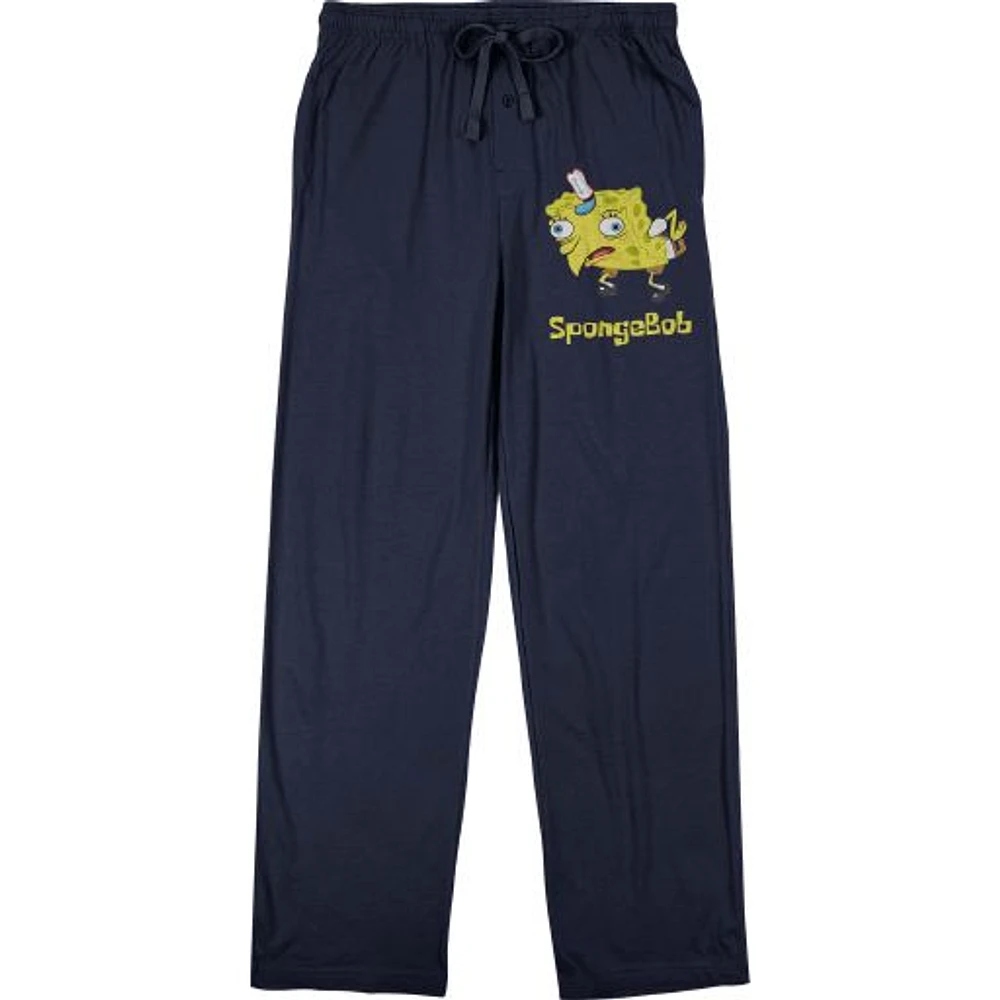 Men's Navy SpongeBob SquarePants Meme Pajama Pants