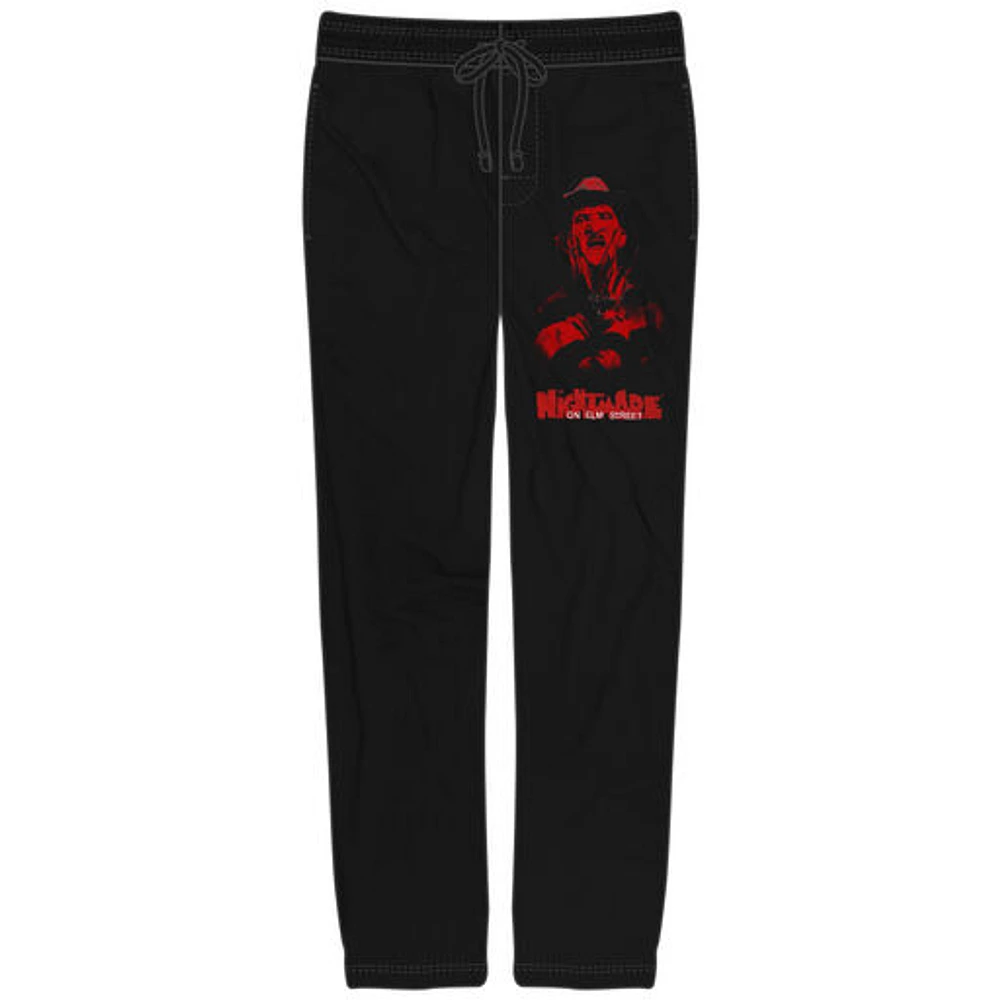 Men's Black A Nightmare on Elm Street Freddy's Shadow Pajama Pants