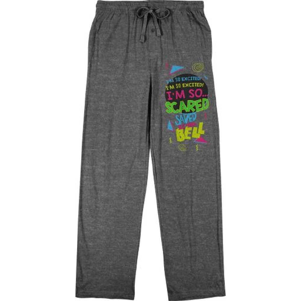 Men's Graphite Saved by the Bell Retro Pajama Pants