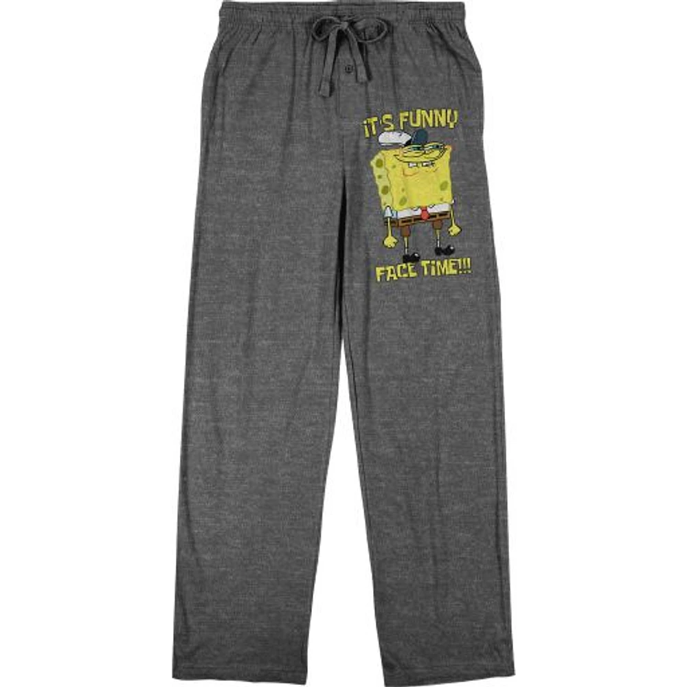 Men's Graphite SpongeBob SquarePants Funny Face Time Pajama Pants
