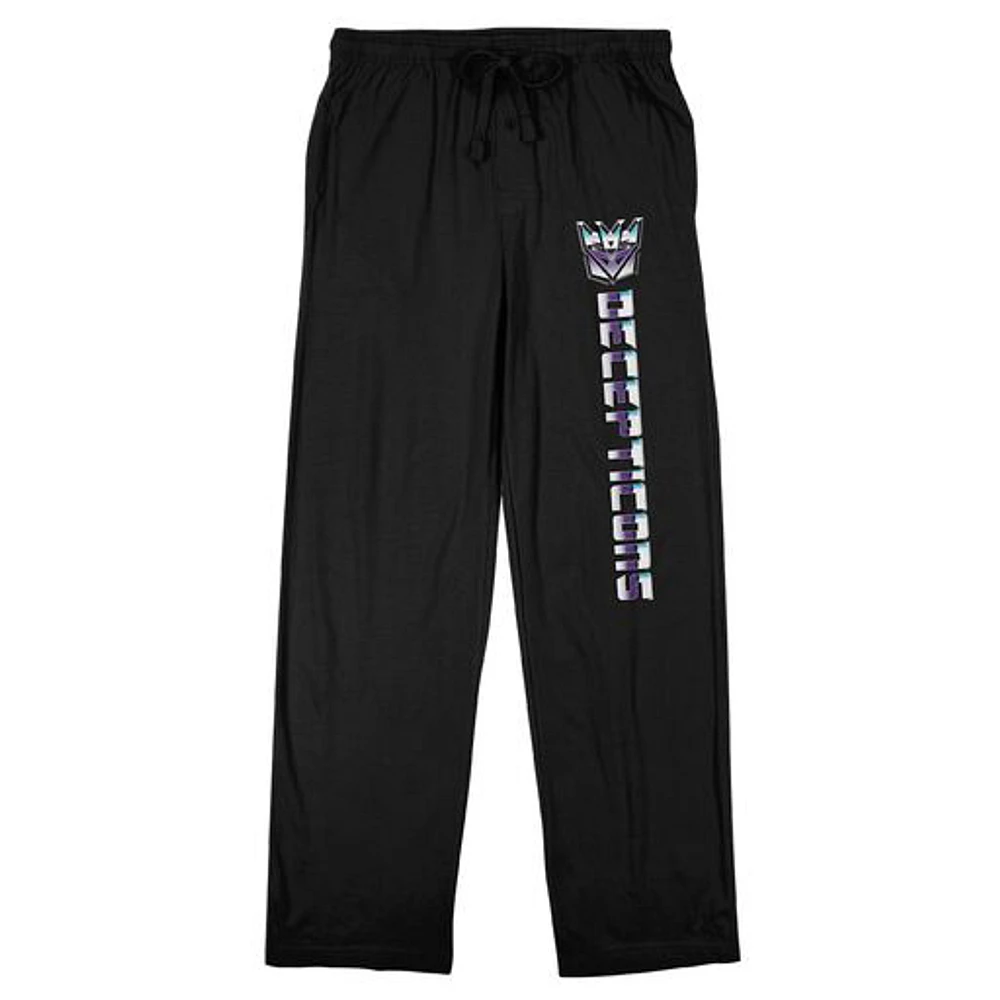 Men's Black Transformers Decepticons Pajama Pants