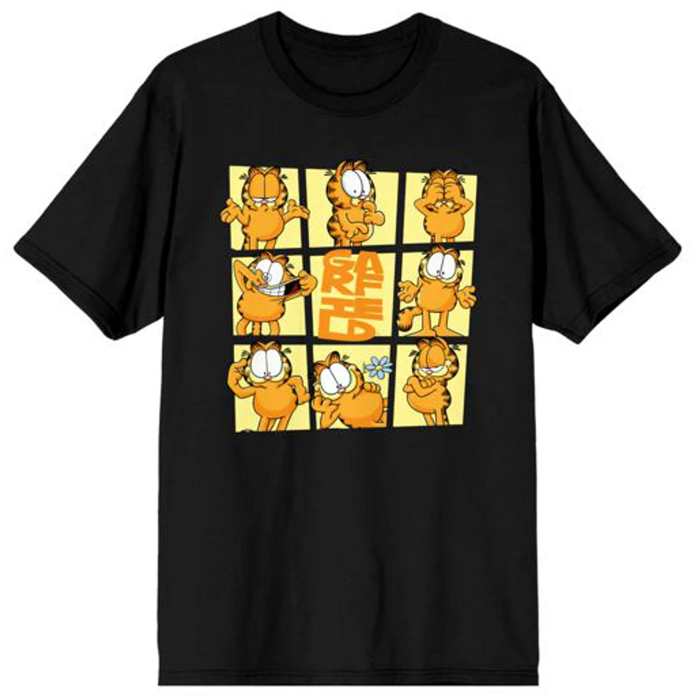 Men's Black Garfield Nine-Panel T-Shirt