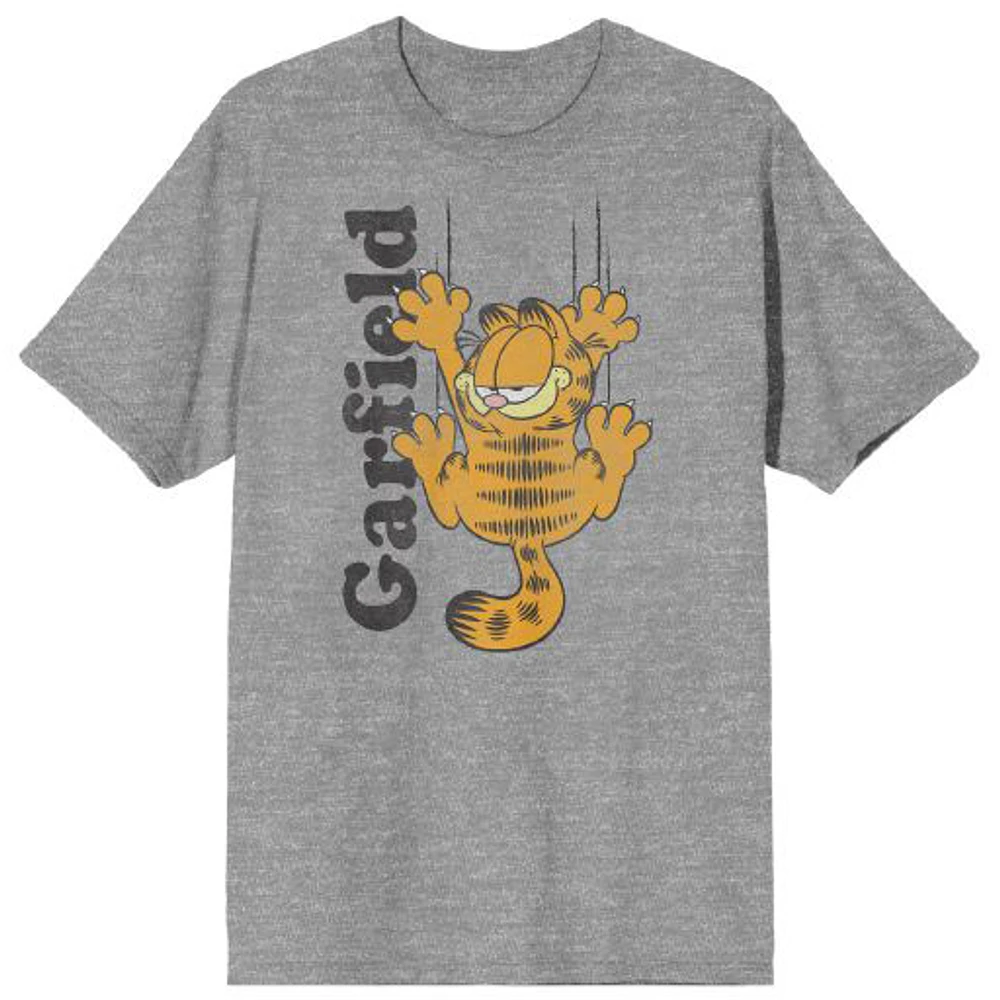 Men's Heather Gray Garfield Claws T-Shirt