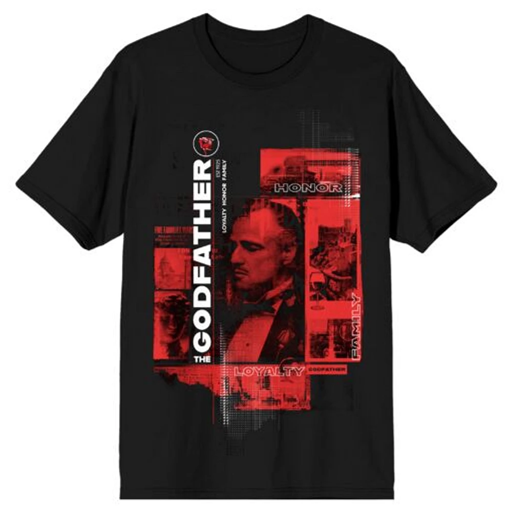 Men's Black The Godfather Honor, Family & Loyalty T-Shirt