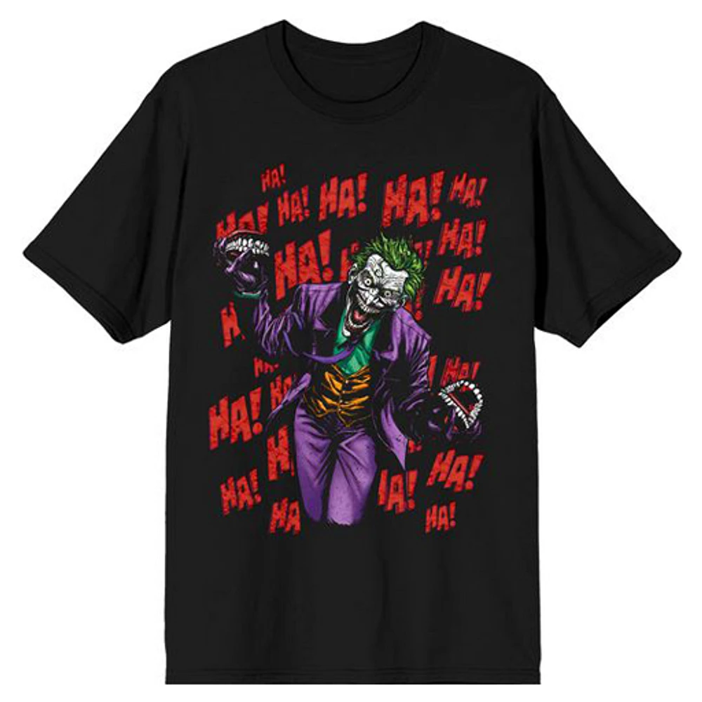 Men's Black Joker Menacing Laughter T-Shirt