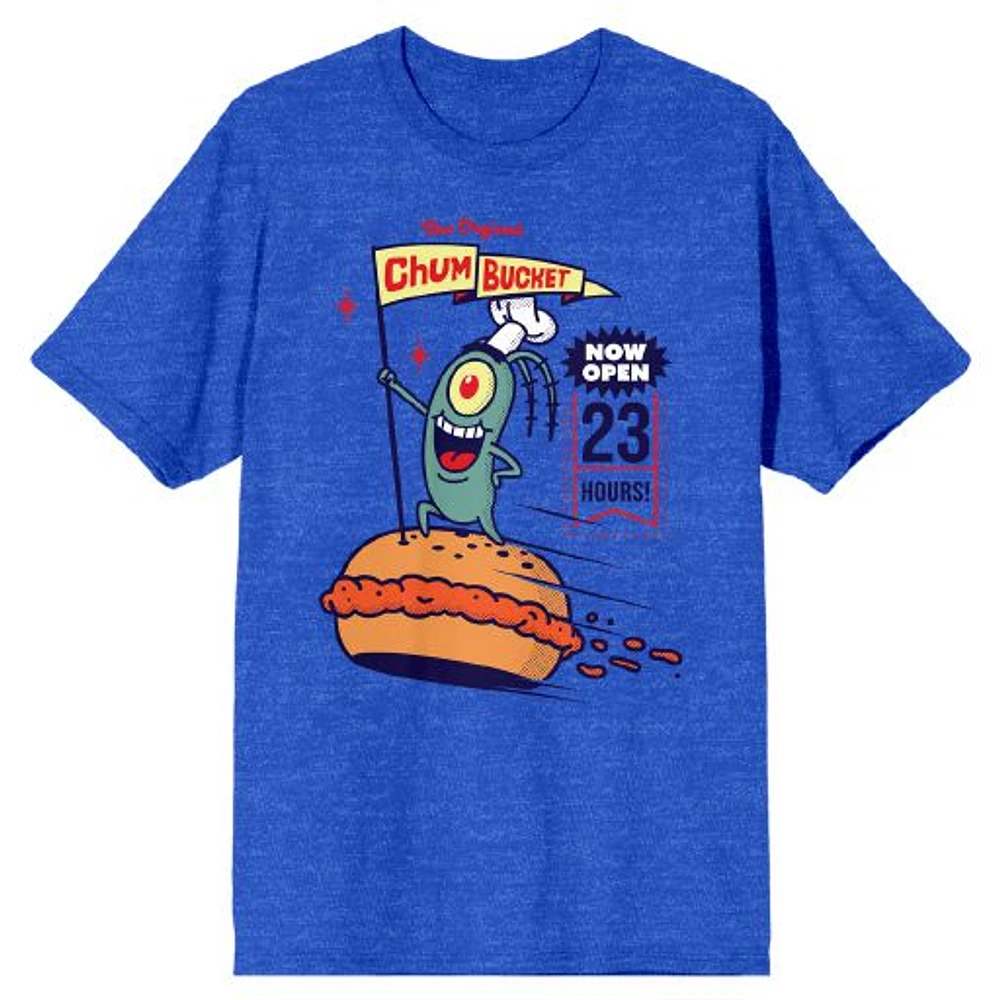 Men's Royal SpongeBob SquarePants Chum Bucket T-Shirt