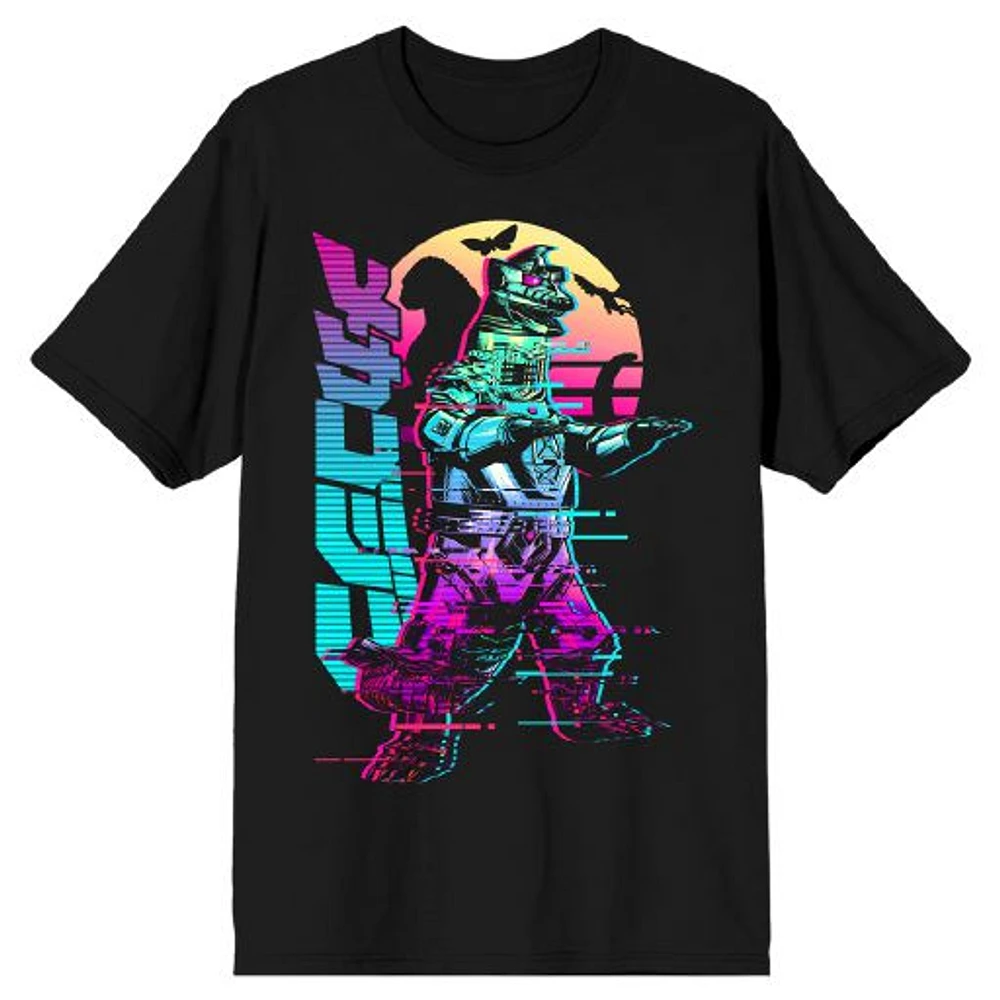 Unisex Black Godzilla Mechagodzilla Katakana T-Shirt
