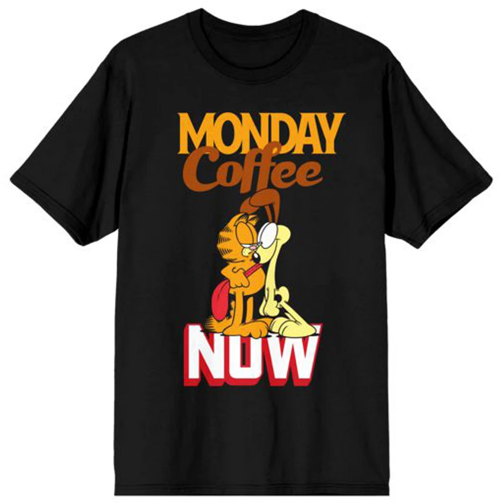 Women's Black Garfield Monday Coffee Now T-Shirt