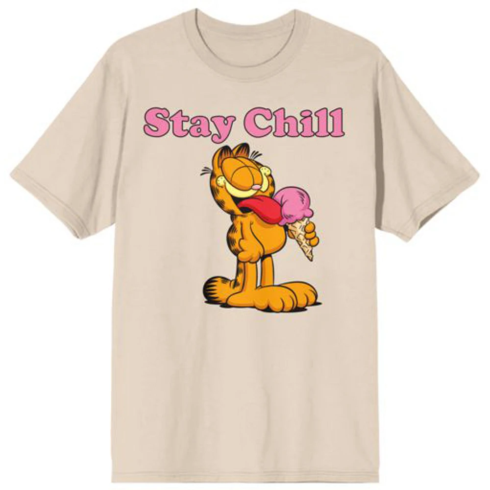 Women's Cream Garfield Stay Chill T-Shirt