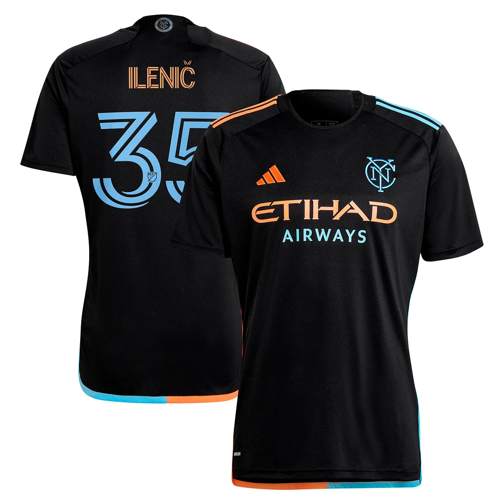 Men's adidas Mitja Ilenič Black New York City FC 2024 24/7 Kit Replica Player Jersey