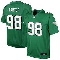Youth Nike Jalen Carter Kelly Green Philadelphia Eagles Game Jersey