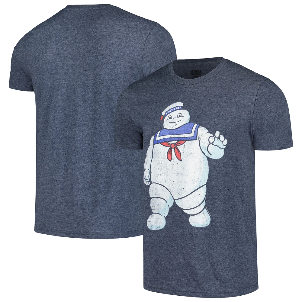Unisex Heather Navy The Real Ghostbusters Mr. Stay Puft Graphic T-Shirt