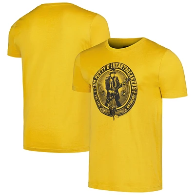 Unisex Gold Tom Petty Circle Graphic T-Shirt