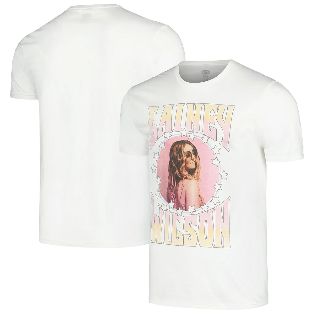 Unisex White Lainey Wilson Stars And Gradient Graphic T-Shirt