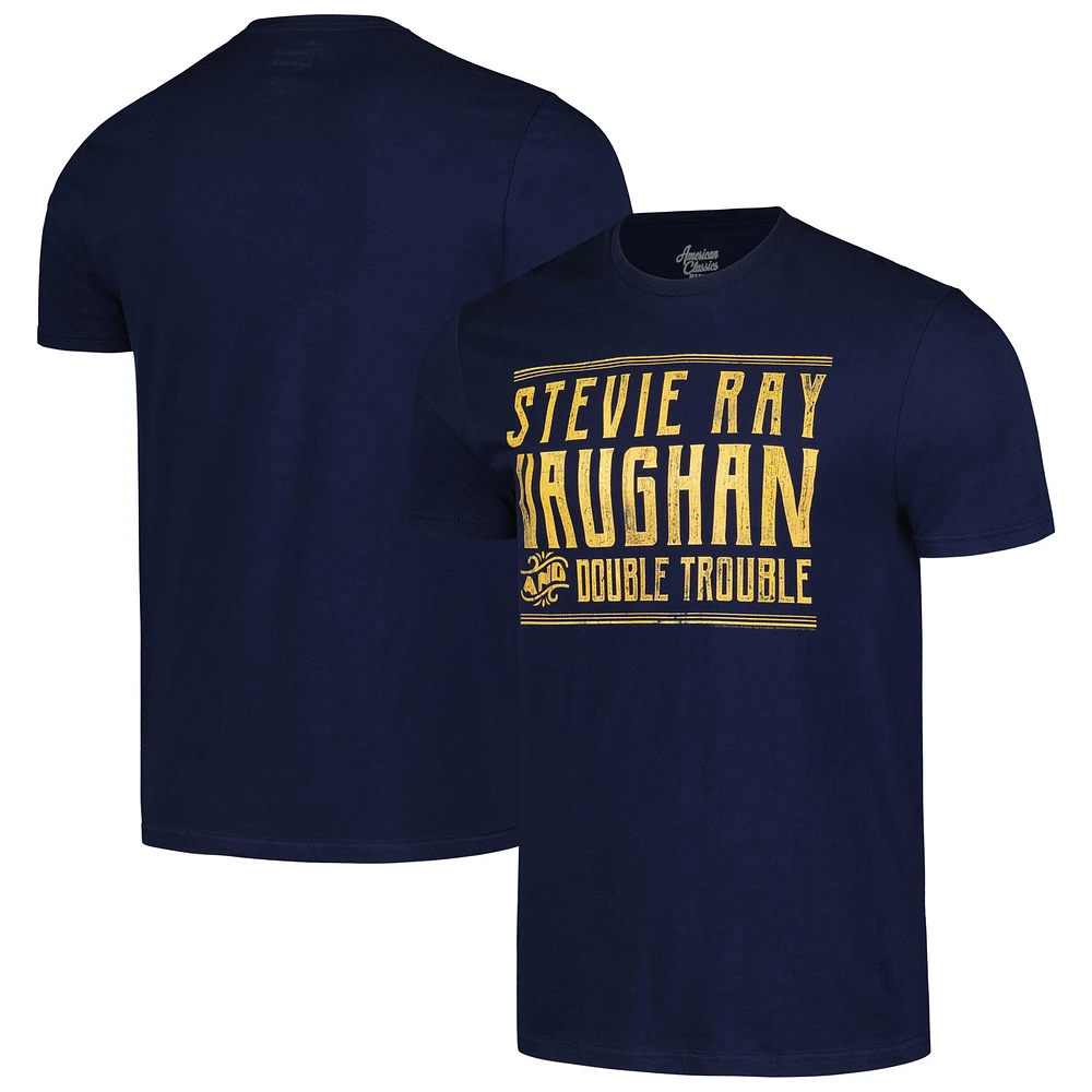 Unisex Navy Stevie Ray Vaughan & Double Trouble Graphic T-Shirt