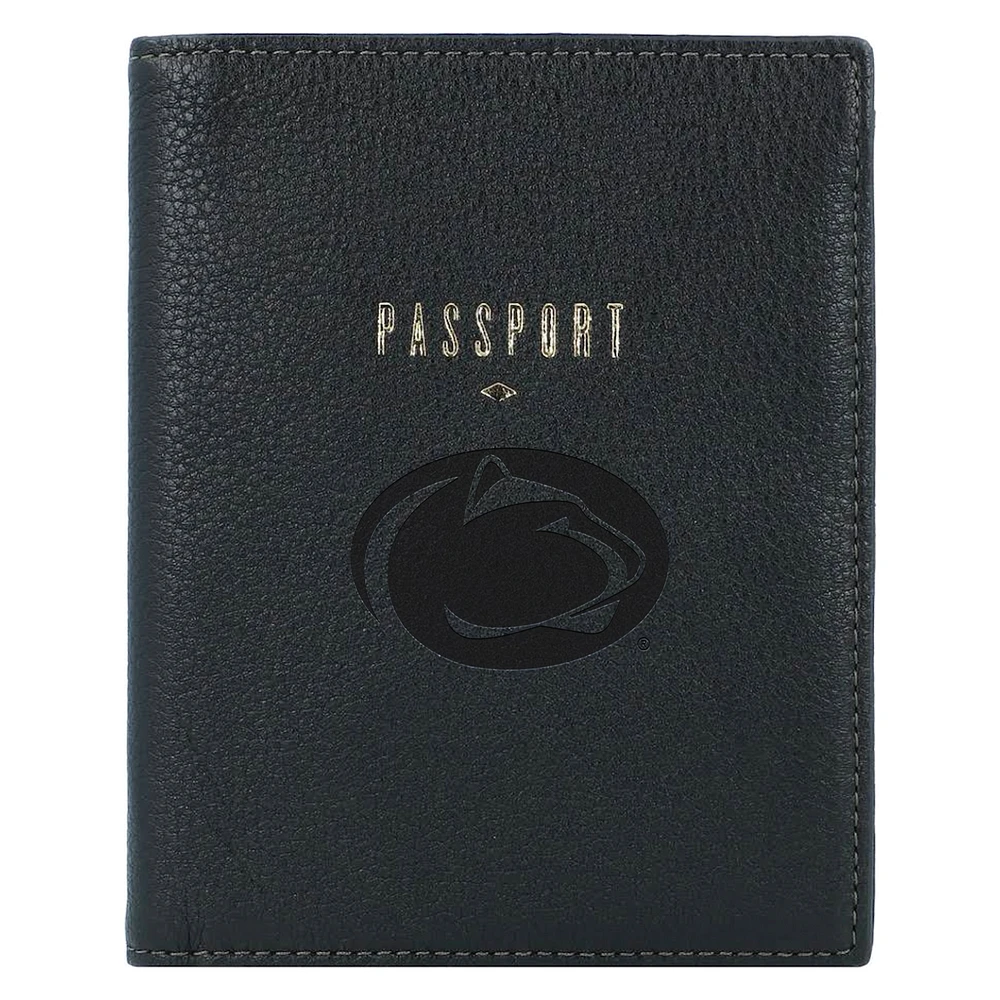 Fossil Black Penn State Nittany Lions Travel RFID Passport Case