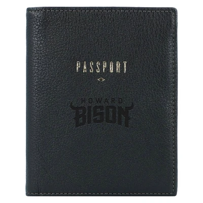 Fossil Black Howard Bison Travel RFID Passport Case