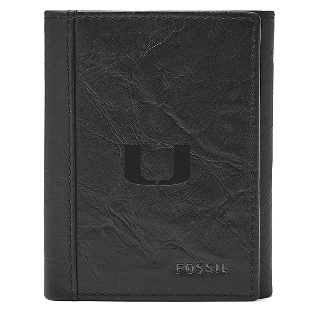 Fossil Miami Hurricanes Neel Extra Capacity Trifold Wallet