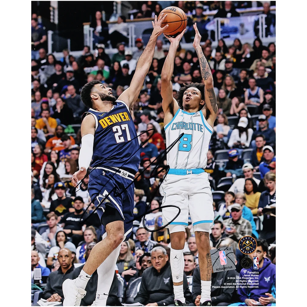 Jamal Murray Denver Nuggets Autographed 8" x 10" Block vs. Charlotte Hornets Photograph