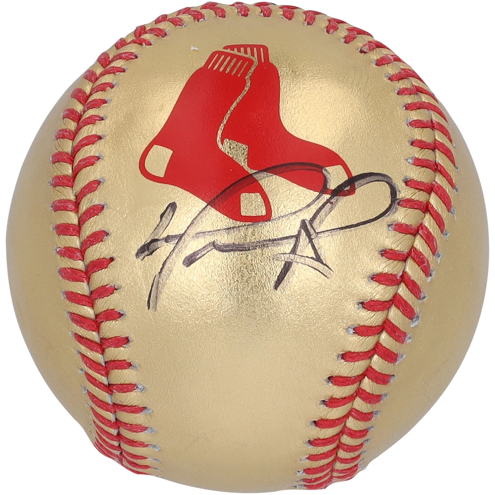 David Ortiz Boston Red Sox Autographed Gold Logo Baseball