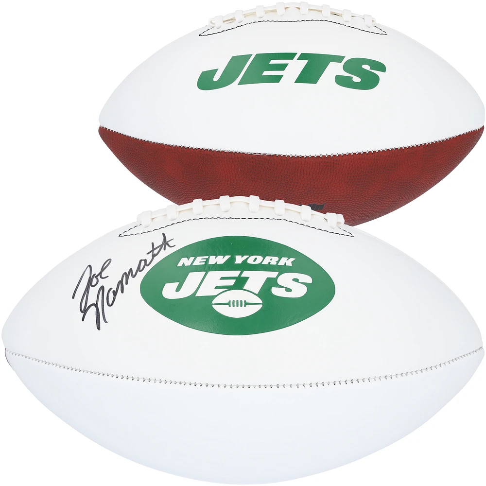 Joe Namath New York Jets Autographed Franklin White Panel Football