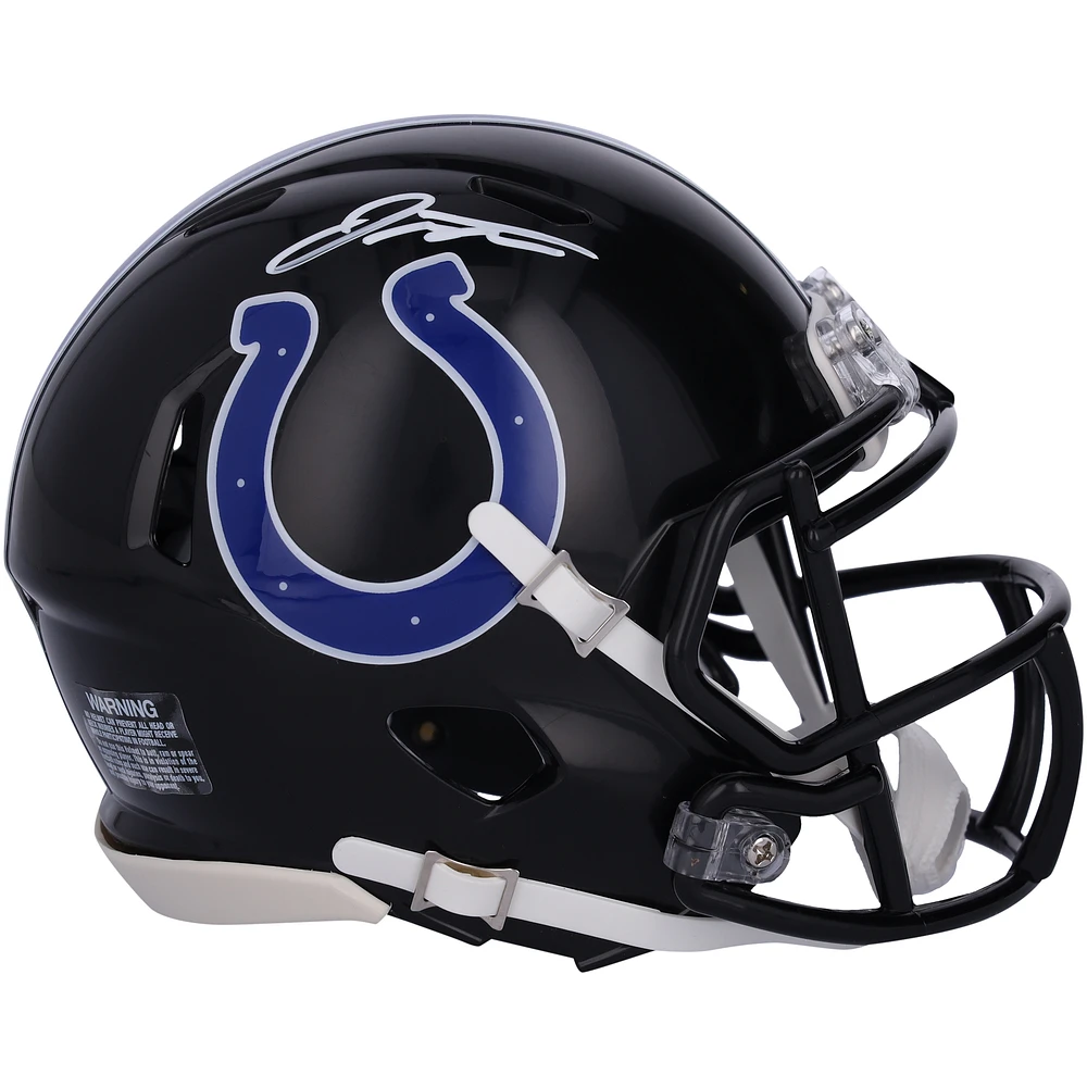 Jonathan Taylor Indianapolis Colts Autographed 2023 Black Alternate Speed Mini Helmet