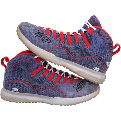 Mookie Betts Los Angeles Dodgers Autographed Game-Used Blue Jordan Shoes from the 2023 MLB Season