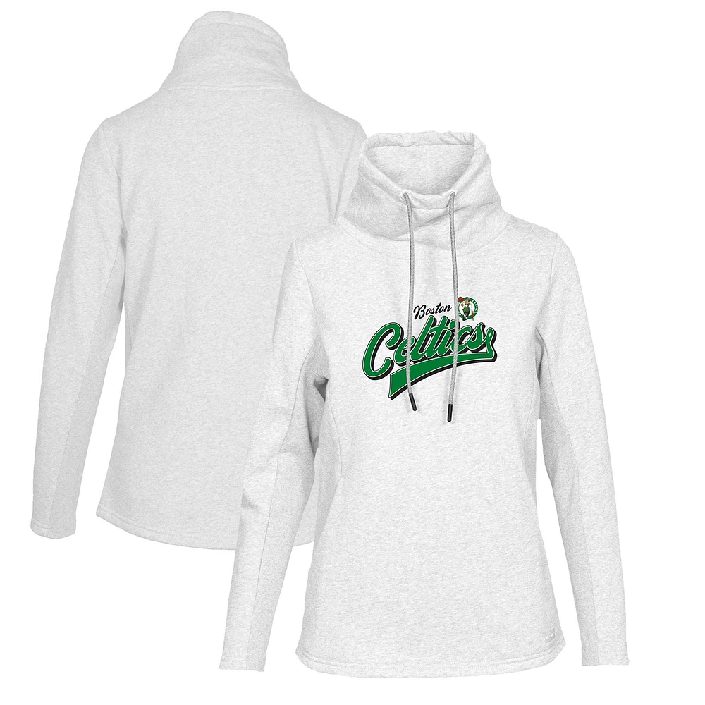 Women's Levelwear White Boston Celtics Loop Retro Pullover Hoodie
