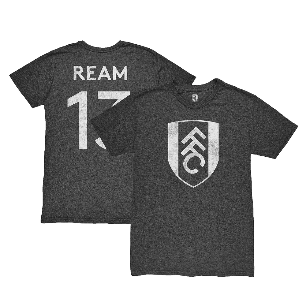 Men's 1863FC Tim Ream Heather Black Fulham Player Name & Number Twisted Tri-Blend T-Shirt