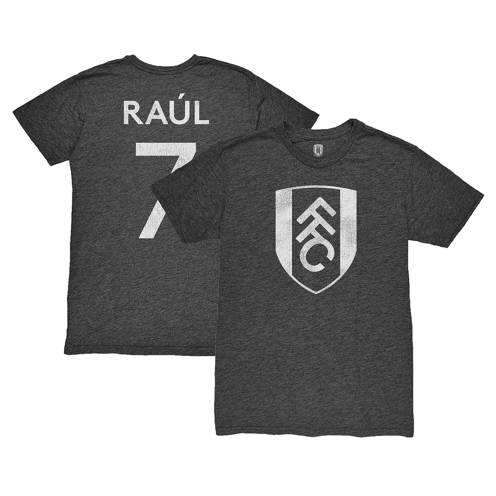 Men's 1863FC Raul Jimenez Heather Black Fulham Player Name & Number Twisted Tri-Blend T-Shirt