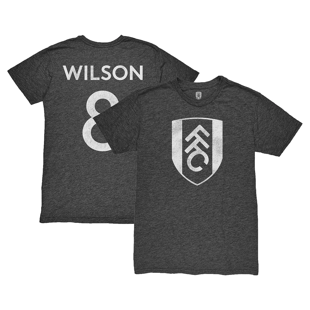 Men's 1863FC Harry Wilson Heather Black Fulham Player Name & Number Twisted Tri-Blend T-Shirt
