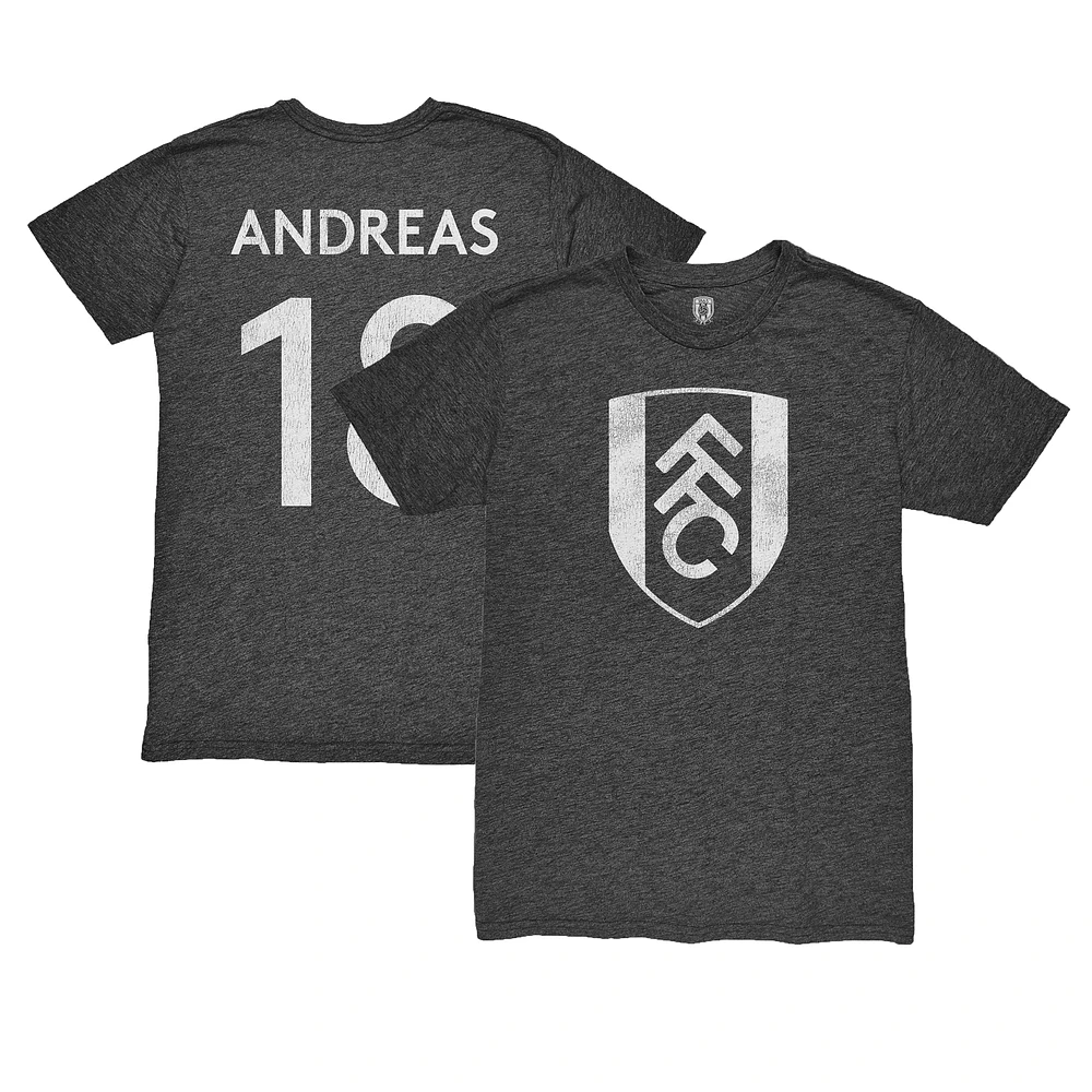 Men's 1863FC Andreas Pereira Heather Black Fulham Player Name & Number Twisted Tri-Blend T-Shirt