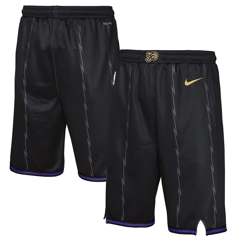 Youth Nike Black Toronto Raptors 2024/25 City Edition Swingman Performance Shorts