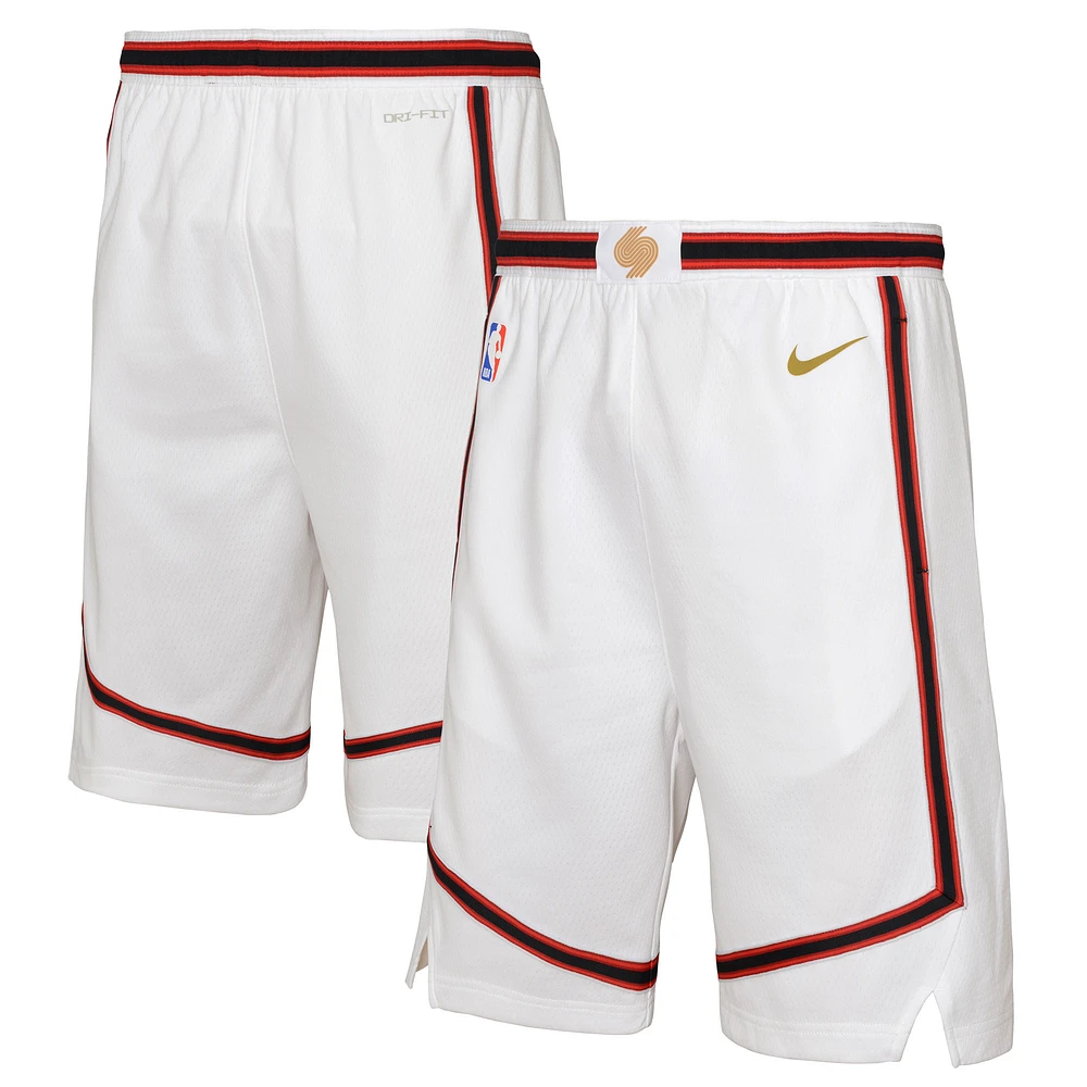 Youth Nike White Houston Rockets 2024/25 City Edition Swingman Performance Shorts