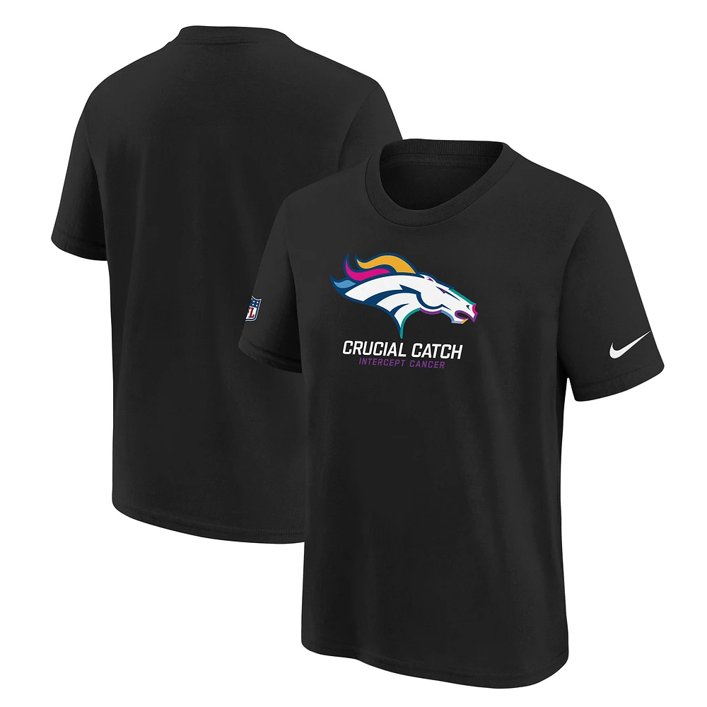 Youth Nike Black Denver Broncos 2024 NFL Crucial Catch T-Shirt