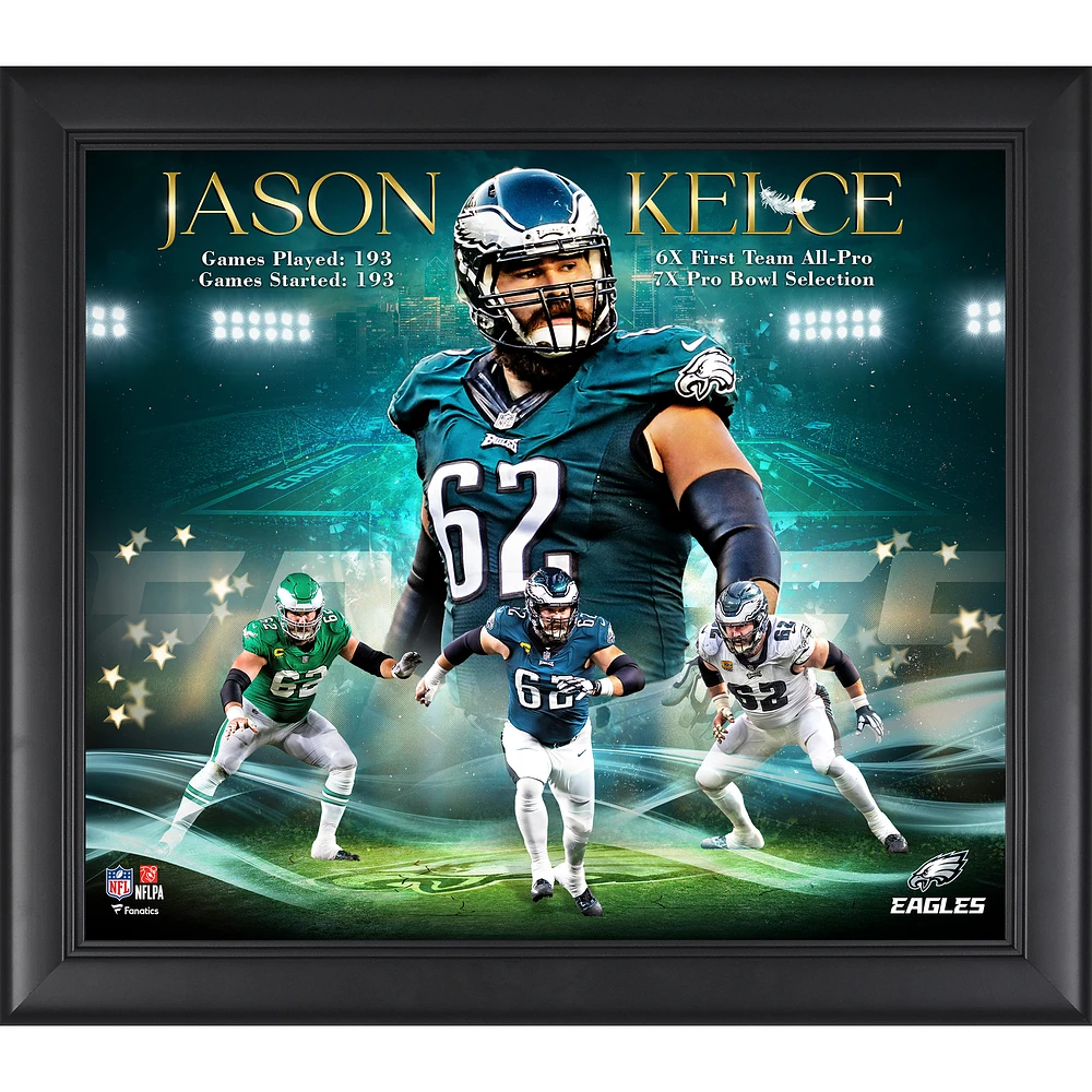 Jason Kelce Philadelphia Eagles Framed 15" x 17" NFL Retirement Collage