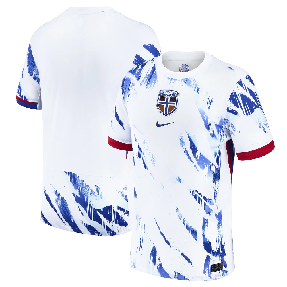 Men's Nike White Norway National Team 2024 Away Replica Blank Jersey