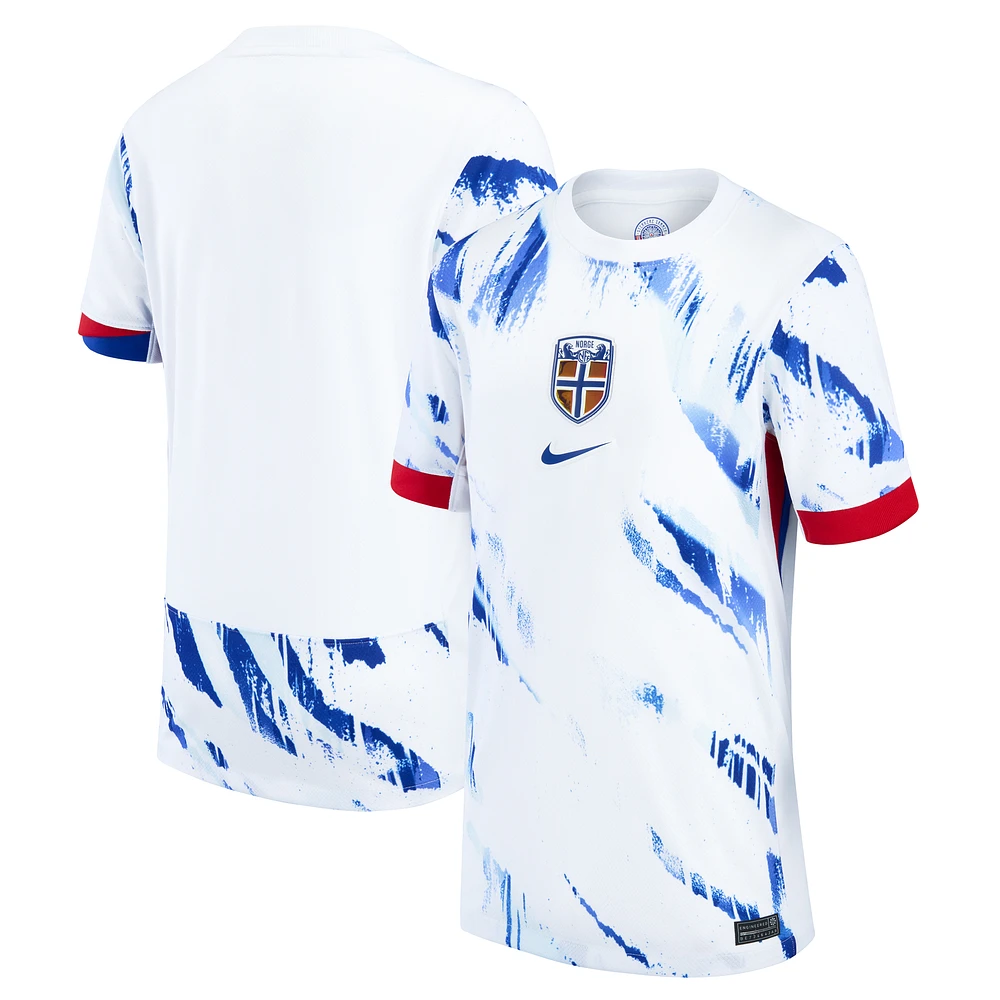 Youth Nike White Norway National Team 2024 Away Replica Blank Jersey