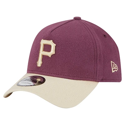 Men's New Era Maroon Pittsburgh Pirates Moleskin A-Frame 9FORTY Adjustable Hat