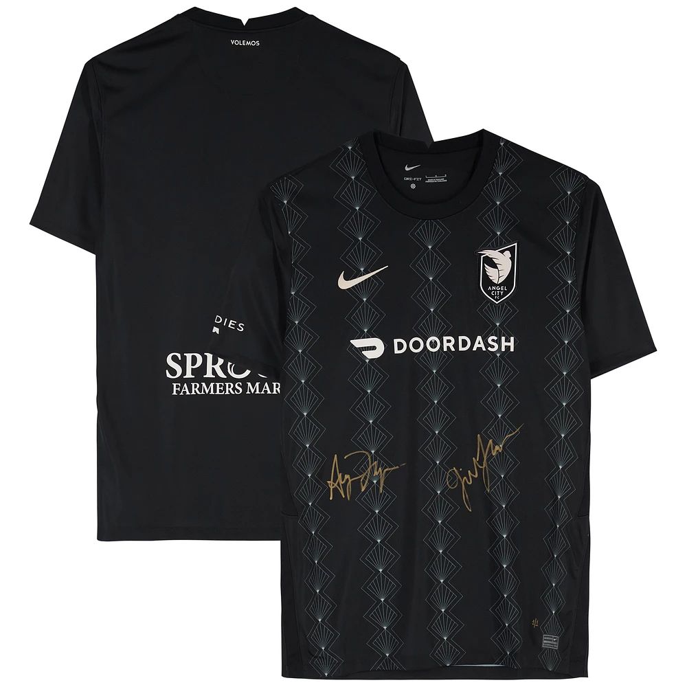 Gisele Thompson & Alyssa Thompson Angel City FC Multi-Signed Black Nike Replica Jersey Signed in Gold - Limited Edition #1 of 1