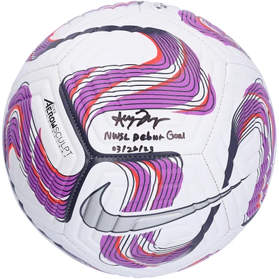 Alyssa Thompson Angel City FC Autographed NWSL Pink Academy Soccer Ball with "NWSL Debut Goal 03/26/23" Inscription - Limited Edition of 21