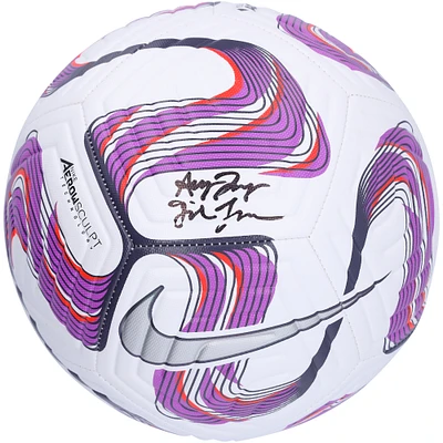 Gisele Thompson & Alyssa Thompson Angel City FC Multi-Signed NWSL Pink Academy Soccer Ball