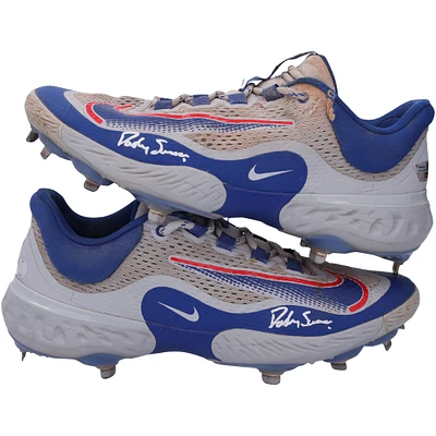 Dansby Swanson Chicago Cubs Autographed Game-Used Blue Nike Cleats from the 2023 MLB Season