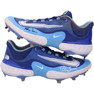Dansby Swanson Chicago Cubs Autographed Game-Used Light Blue Nike Cleats from the 2023 MLB Season