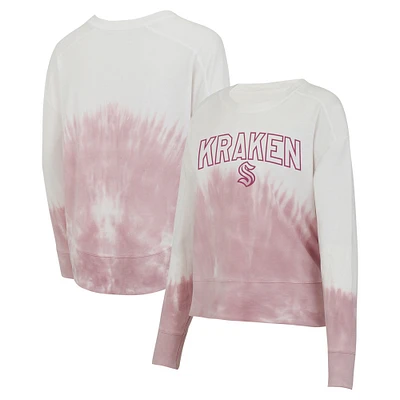 Women's Concepts Sport Pink/White Seattle Kraken Orchard Tie-Dye Long Sleeve Top